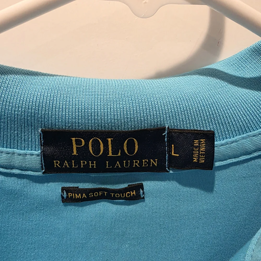 Polo Ralph Lauren Men's Blue Pima Soft Touch Polo Large Preppy Golf Coastal L